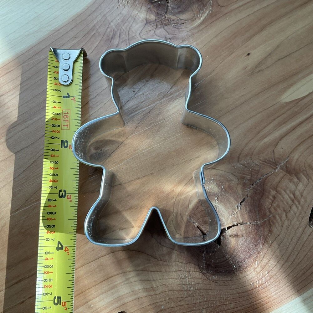 Large Metal Teddy Bear Cookie Cutter 4"